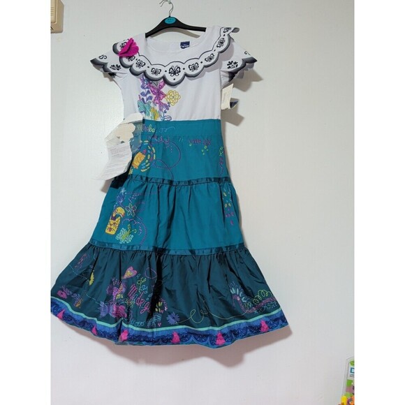 Hasbro Other - Disney Mirabel Encanto Halloween Costume Dress Size 7/8 Deluxe Child Costume
